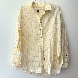 Universal Thread Cream Checkered Top